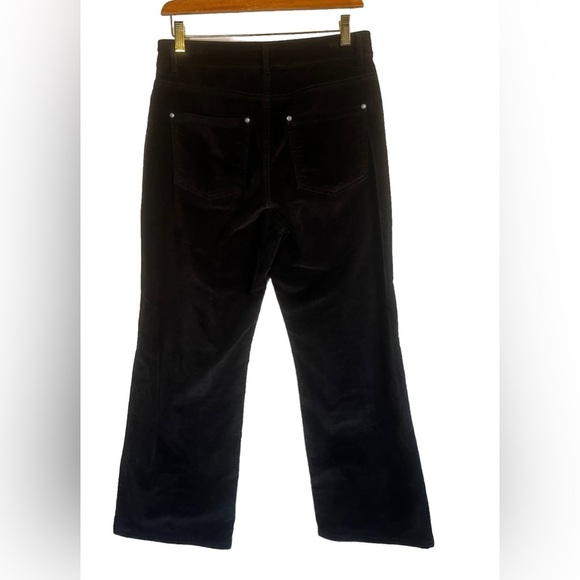 Peruvian Connection Velvet Black Bootcut Jeans Size 8 - Picture 3 of 4